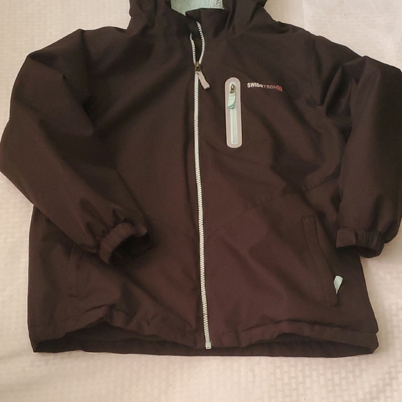 Swiss Tech Black Hooded Coat - Picture 3 of 10